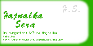 hajnalka sera business card